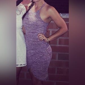 Silence + Noise Textured Burgundy Mini Dress